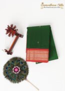 Green With Orange Paithani Border