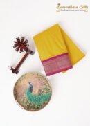 Gold With Dark Pink Paithani Border