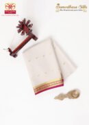 Off White Butta With Pink Mysore Silk Saree