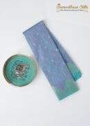 Sky Blue With Rama Green Silk Woven Kanchipuram Silk Saree