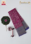 Pink Purple With Violet Dual Tone Bridal Wedding Kanchipuram Silk Saree