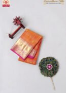 Mustard With Pink Kanchipuram Silk Saree