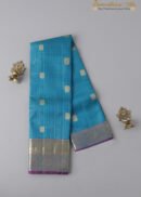 Rama Blue With Purple Kanchipuram Silk Saree