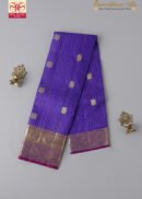 Violet in Pink Purple Small Checks Butta Kanchipuram Silk Saree
