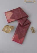 Light Chocolate Temple Kanchipuram Silk Saree
