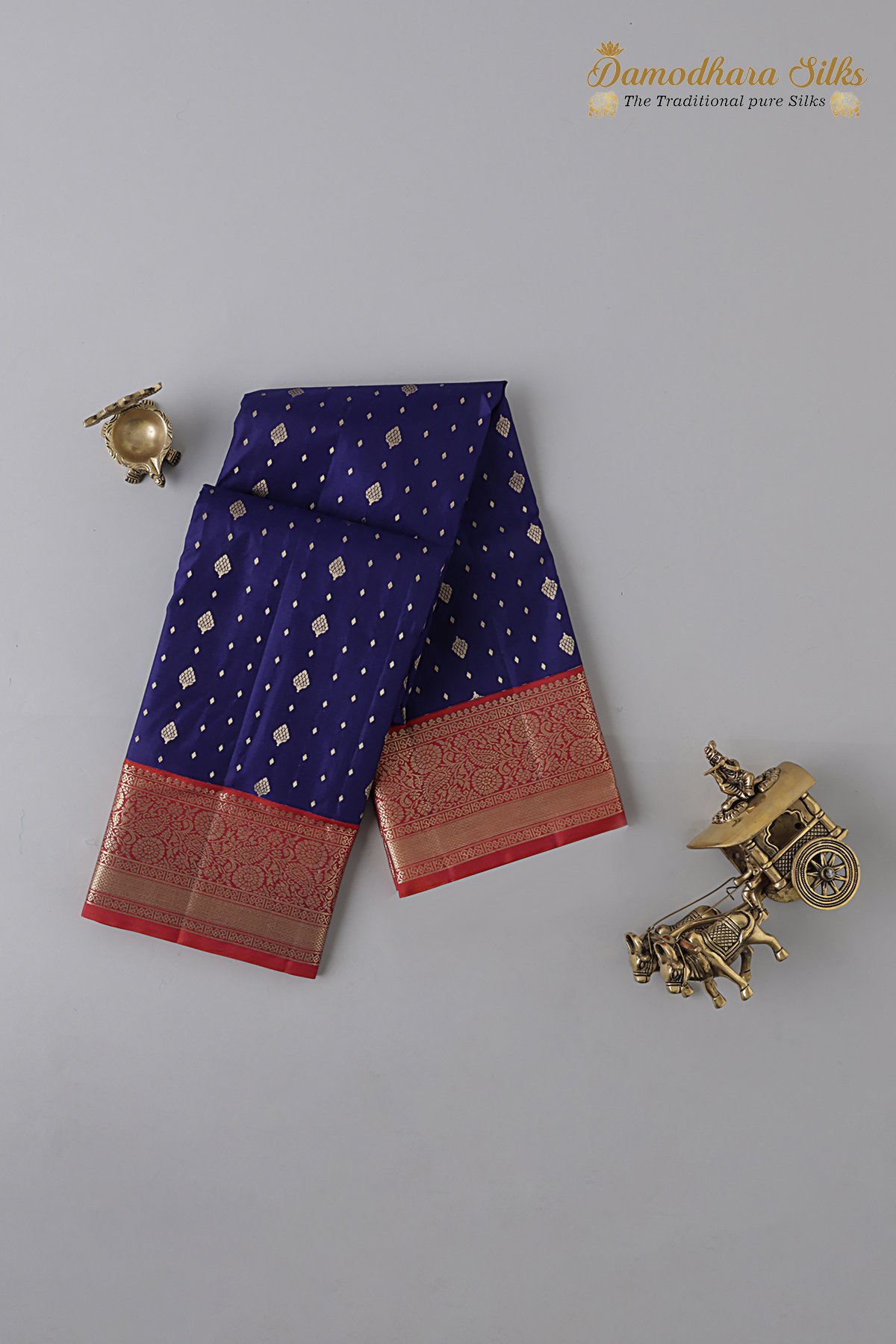 Violet With Red Kanchipuram Silk Saree